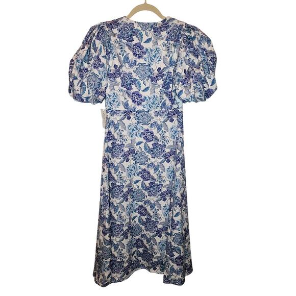 Tuckernuck Hyacinth House  Steel Blue Floral Brody Midi Dress Sz XS - Picture 8 of 8